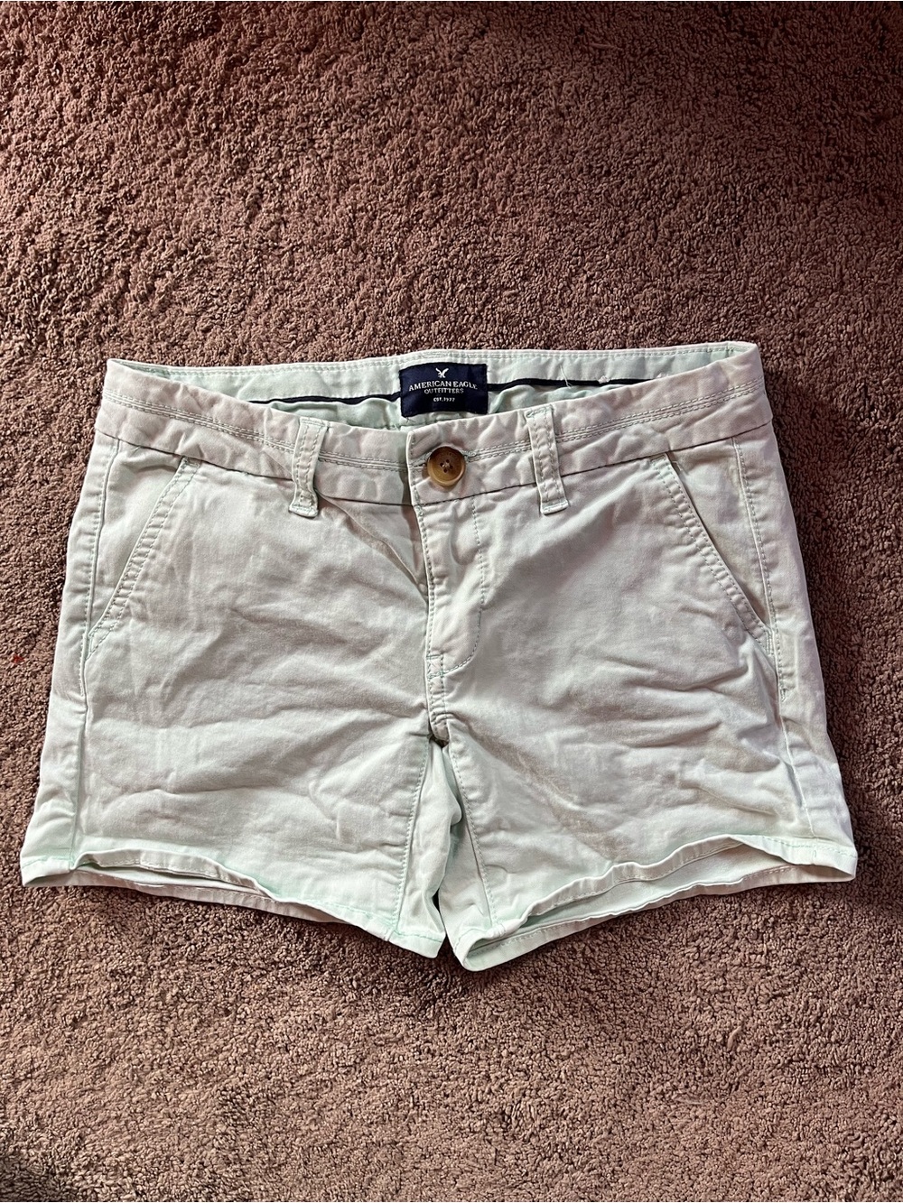American Eagle Outfitters Women’s Mint Green Chino Shorts
